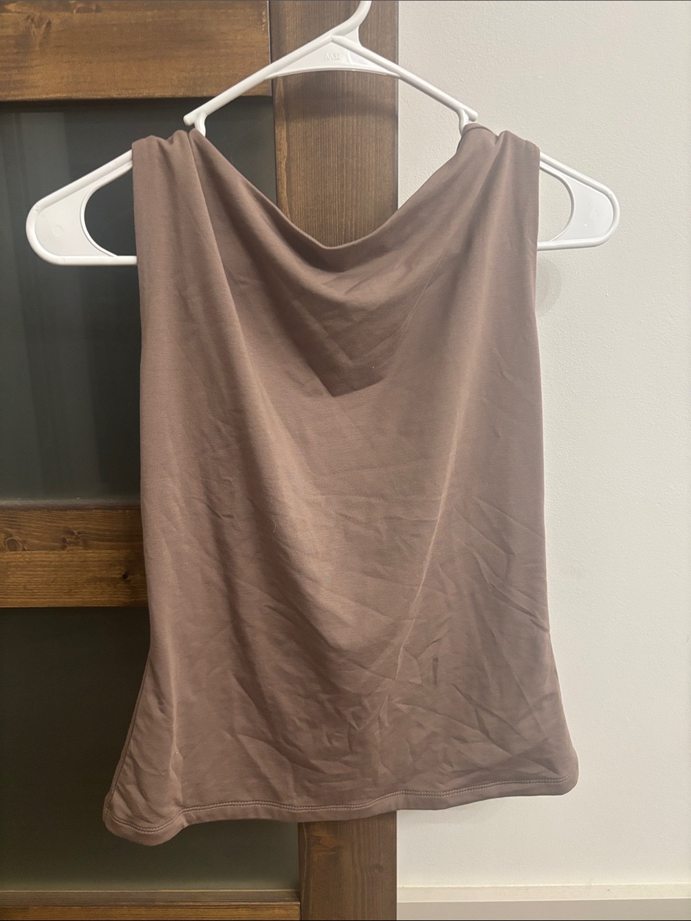 Abercrombie & Fitch Draped Cowl Neck Tank - Brown